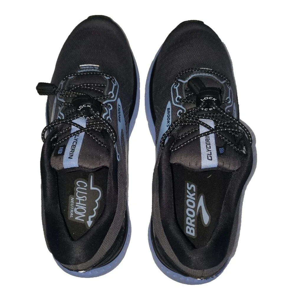 Brooks Glycerin 18 Women's Size 7.5 2A Narrow Running Shoes GrayBlue 1203172A050